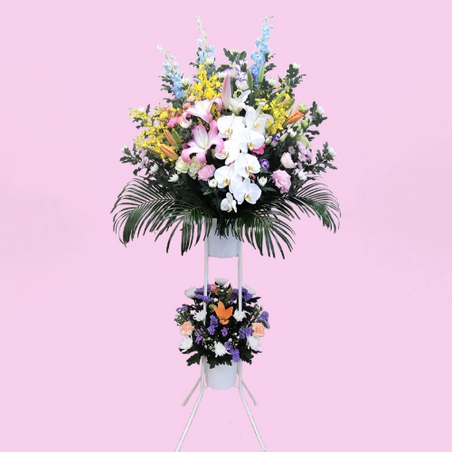 生花スタンド2段（胡蝶蘭入り）